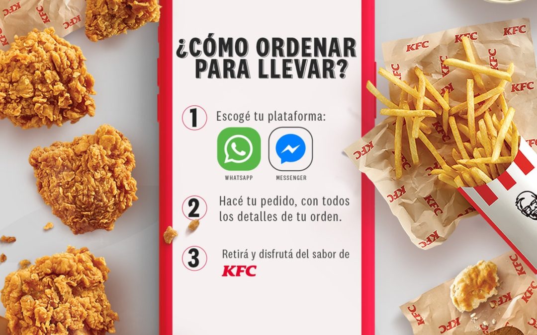 KFC habilita pedidos por WhatsApp y Facebook Messenger